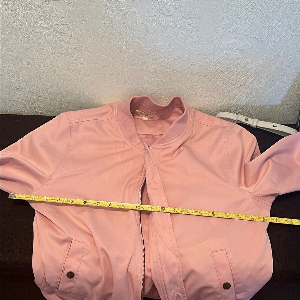 #1248=Women's Pink Bomber Jacket - Picture 3 of 5